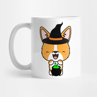 Cute corgi dog is a witch Mug